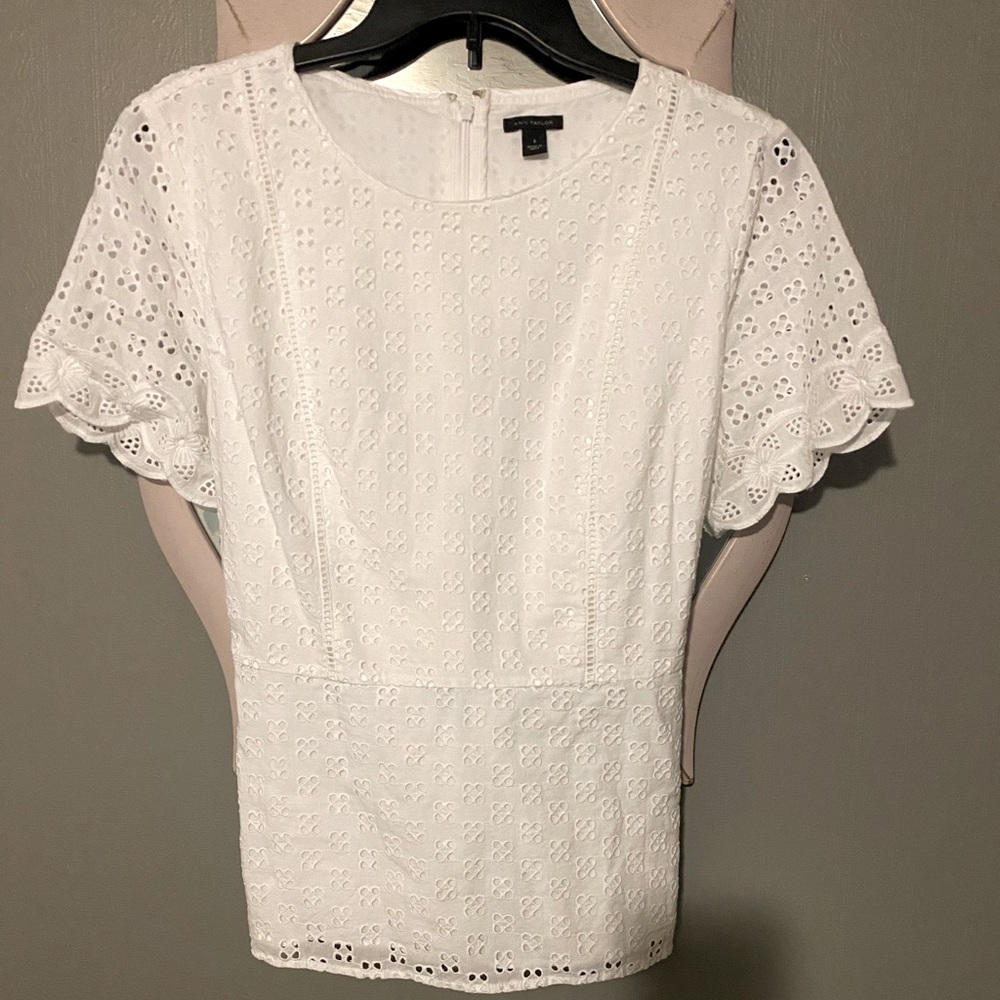 White Ann Taylor shirt size 8